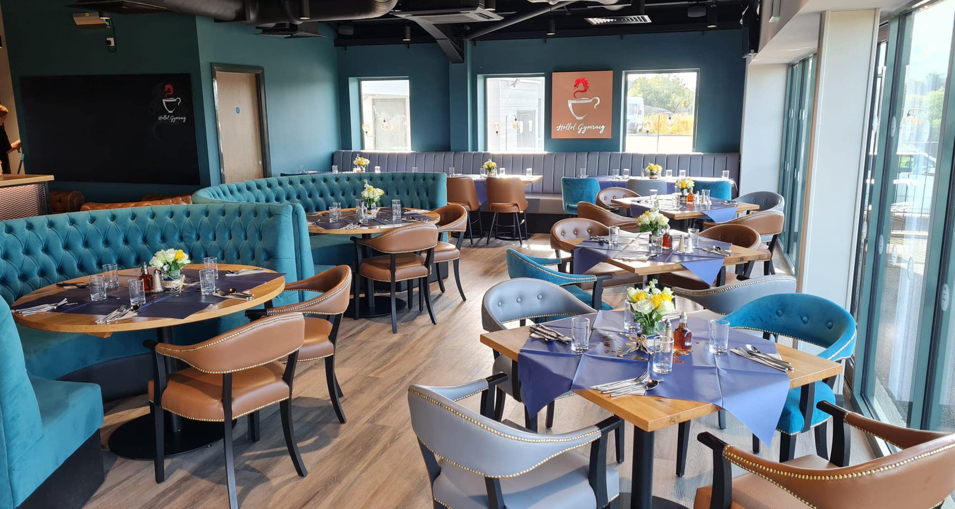 Inside Hollol Gymraeg Modern Restaurant in Carmarthenshire